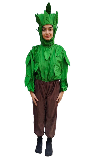 BookMyCostume Green and Brown Tree Kids Fancy Dress Costume